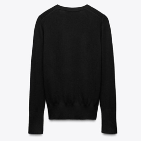 NWT ZARA Basic Plain Knit Sweater Navy Size XL - Picture 4 of 7